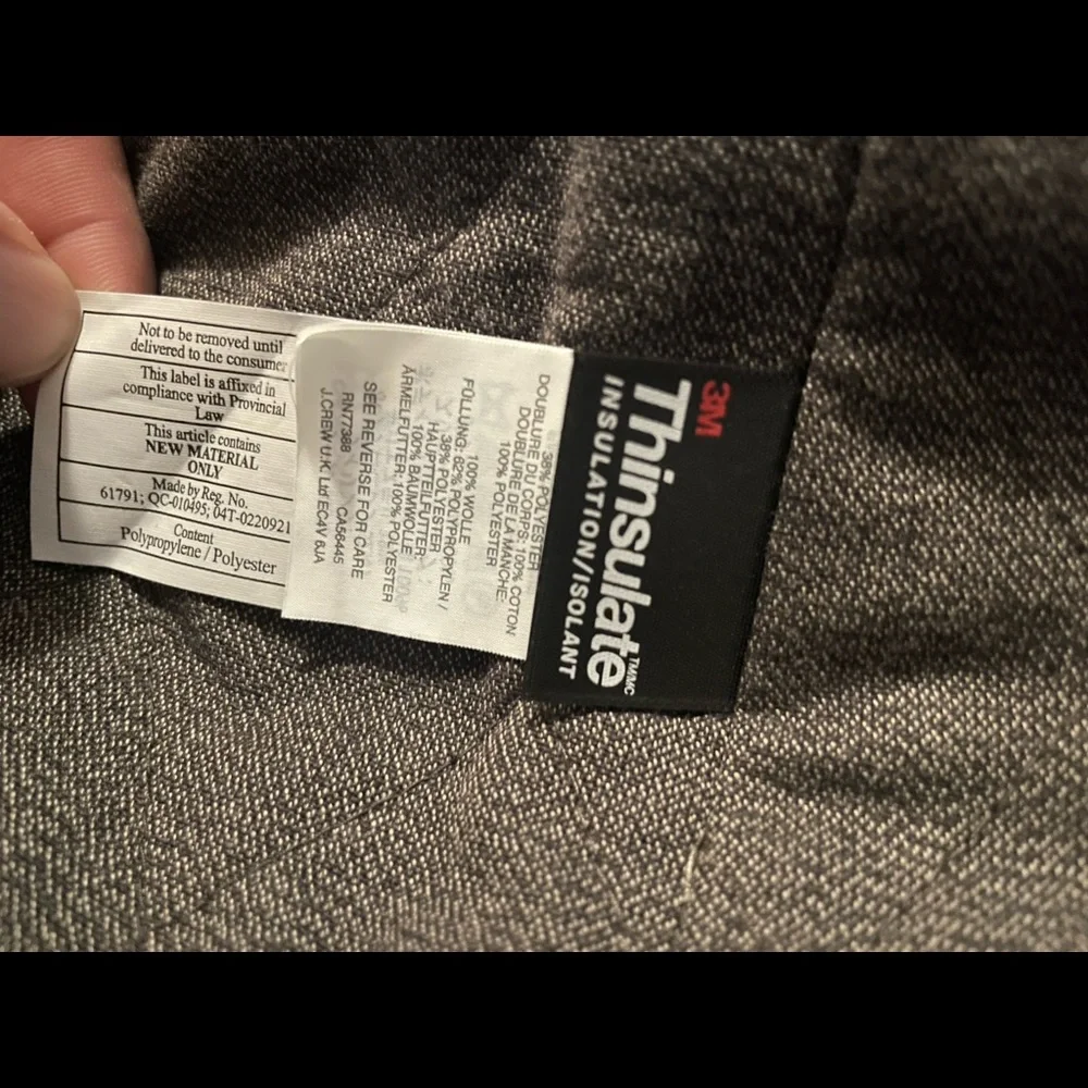 NWT J CREW DOCK PEACOAT MENS XS NAVY BLUE - Picture 5 of 5